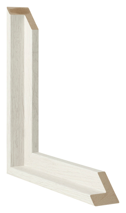 Lyon MDF Schattenfugenrahmen White Wash Querschnitte | Yourdecoration.de