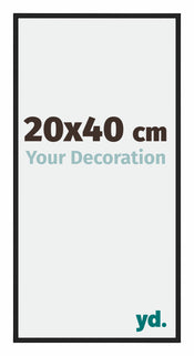 Miami Aluminium Bilderrahmen 20x40cm Schwarz Hochglanz Vorne Messe | Yourdecoration.de