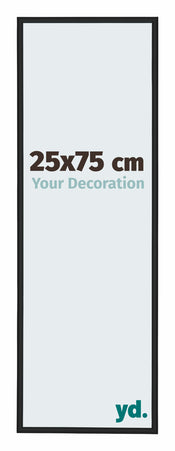 Miami Aluminium Bilderrahmen 25x75cm Schwarz Hochglanz Vorne Messe | Yourdecoration.de