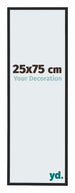 Miami Aluminium Bilderrahmen 25x75cm Schwarz Hochglanz Vorne Messe | Yourdecoration.de