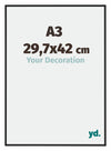 Miami Aluminium Bilderrahmen 29 7x42cm A3 Schwarz Hochglanz Vorne Messe | Yourdecoration.de