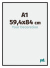 Miami Aluminium Bilderrahmen 59 4x84cm A1 Schwarz Hochglanz Vorne Messe | Yourdecoration.de