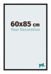 Miami Aluminium Bilderrahmen 60x85cm Schwarz Hochglanz Vorne Messe | Yourdecoration.de