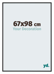 Miami Aluminium Bilderrahmen 67x98cm Schwarz Hochglanz Vorne Messe | Yourdecoration.de