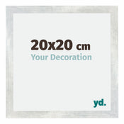 Mura MDF Bilderrahmen 20x20cm Silberglanz Vintage Vorne Messe | Yourdecoration.de