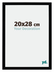 Mura MDF Bilderrahmen 20x28cm Schwarz Hochglanz Vorne Messe | Yourdecoration.de