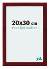 Mura MDF Bilderrahmen 20x30cm Weinrot Gewischt Vorne Messe | Yourdecoration.de