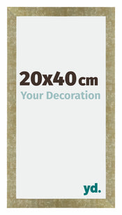 Mura MDF Bilderrahmen 20x40cm Gold Antik Vorne Messe | Yourdecoration.de