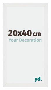 Mura MDF Bilderrahmen 20x40cm Weiss Hochglanz Vorne Messe | Yourdecoration.de
