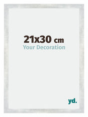 Mura MDF Bilderrahmen 21x30cm Silberglanz Vintage Vorne Messe | Yourdecoration.de