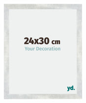 Mura MDF Bilderrahmen 24x30cm Silberglanz Vintage Vorne Messe | Yourdecoration.de
