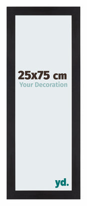 Mura MDF Bilderrahmen 25x75cm Schwarz Gemasert Vorne Messe | Yourdecoration.de