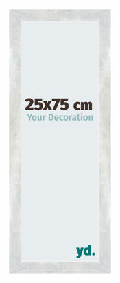 Mura MDF Bilderrahmen 25x75cm Silberglanz Vintage Vorne Messe | Yourdecoration.de