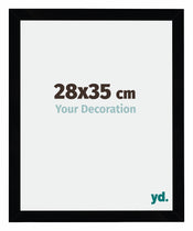 Mura MDF Bilderrahmen 28x35cm Schwarz Hochglanz Vorne Messe | Yourdecoration.de