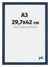 Mura MDF Bilderrahmen 29 7x42cm A3 Dunkelblau Gewischt Messe | Yourdecoration.de