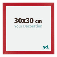 Mura MDF Bilderrahmen 30x30cm Rot Vorne Messe | Yourdecoration.de