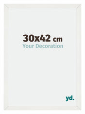 Mura MDF Bilderrahmen 30x42cm Weiss Gewischt Vorne Messe | Yourdecoration.de