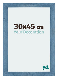 Mura MDF Bilderrahmen 30x45cm Hell Blau Geveegd Vorne Messe | Yourdecoration.de