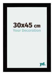 Mura MDF Bilderrahmen 30x45cm Schwarz Hochglanz Vorne Messe | Yourdecoration.de