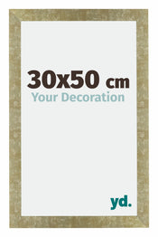 Mura MDF Bilderrahmen 30x50cm Gold Antik Vorne Messe | Yourdecoration.de