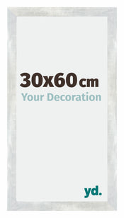 Mura MDF Bilderrahmen 30x60cm Silberglanz Vintage Vorne Messe | Yourdecoration.de