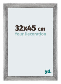 Mura MDF Bilderrahmen 32x45cm Grau Gewischt Vorne Messe | Yourdecoration.de