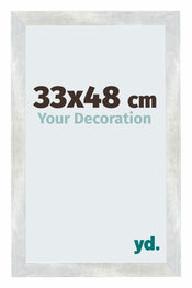 Mura MDF Bilderrahmen 33x48cm Silberglanz Vintage Vorne Messe | Yourdecoration.de