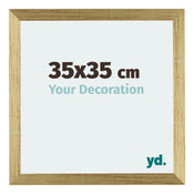 Mura MDF Bilderrahmen 35x35cm Gold Glanz Vorne Messe | Yourdecoration.de