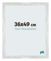 Mura MDF Bilderrahmen 36x49cm Silberglanz Vintage Vorne Messe | Yourdecoration.de