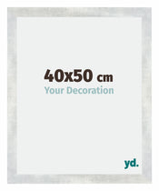 Mura MDF Bilderrahmen 40x50cm Silberglanz Vintage Vorne Messe | Yourdecoration.de