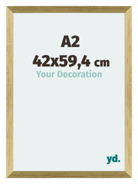 Mura MDF Bilderrahmen 42x59 4cm A2 Gold Glanz Vorne Messe | Yourdecoration.de