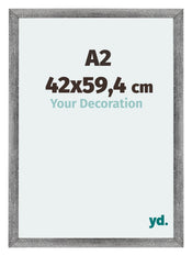 Mura MDF Bilderrahmen 42x59 4cm A2 Grau Gewischt Vorne Messe | Yourdecoration.de