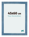 Mura MDF Bilderrahmen 45x60cm Hell Blau Geveegd Vorne Messe | Yourdecoration.de