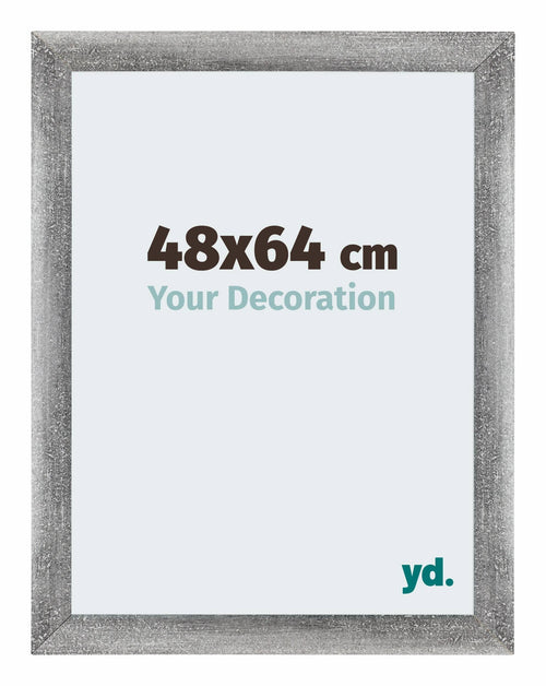 Mura MDF Bilderrahmen 48x64cm Grau Gewischt Vorne Messe | Yourdecoration.de