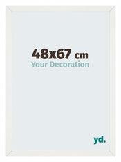 Mura MDF Bilderrahmen 48x67cm Weiss Gewischt Vorne Messe | Yourdecoration.de