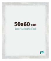 Mura MDF Bilderrahmen 50x60cm Silberglanz Vintage Vorne Messe | Yourdecoration.de