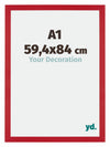 Mura MDF Bilderrahmen 59 4x84cm A1 Rot Vorne Messe | Yourdecoration.de