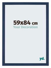 Mura MDF Bilderrahmen 59x84cm Dunkelblau Gewischt Vorne Messe | Yourdecoration.de