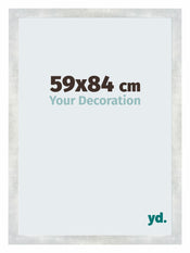 Mura MDF Bilderrahmen 59x84cm Silberglanz Vintage Vorne Messe | Yourdecoration.de