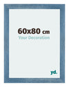 Mura MDF Bilderrahmen 60x80cm Hell Blau Geveegd Vorne Messe | Yourdecoration.de