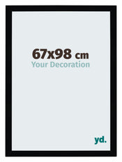 Mura MDF Bilderrahmen 67x98cm Schwarz Hochglanz Vorne Messe | Yourdecoration.de