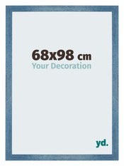 Mura MDF Bilderrahmen 68x98cm Hellblau Gewischt Vorne Messe | Yourdecoration.de