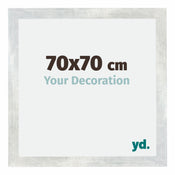 Mura MDF Bilderrahmen 70x70cm Silberglanz Vintage Vorne Messe | Yourdecoration.de