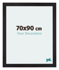 Mura MDF Bilderrahmen 70x90cm Schwarz Gemasert Vorne Messe | Yourdecoration.de