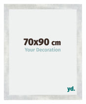 Mura MDF Bilderrahmen 70x90cm Silberglanz Vintage Vorne Messe | Yourdecoration.de