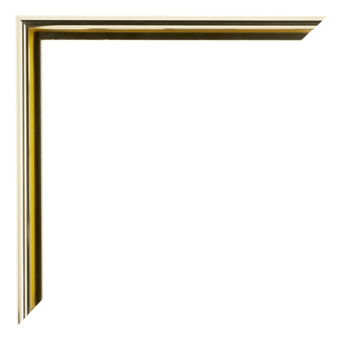 New York Aluminium Bilderrahmen 20x20cm Gold Glanz Detail Ecke | Yourdecoration.de