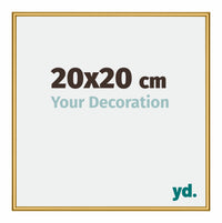 New York Aluminium Bilderrahmen 20x20cm Gold Glanz Vorne Messe | Yourdecoration.de