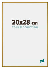 New York Aluminium Bilderrahmen 20x28cm Gold Glanz Vorne Messe | Yourdecoration.de