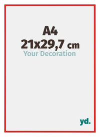 New York Aluminium Bilderrahmen 21x29 7cm A4 Rot Ferrari Vorne Messe | Yourdecoration.de