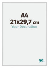New York Aluminium Bilderrahmen 21x29 7cm A4 Silber Matt Vorne Messe | Yourdecoration.de